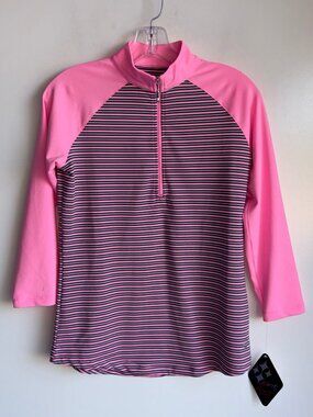 NWT JOFIT Quarter Zip Golf Top Small Pink